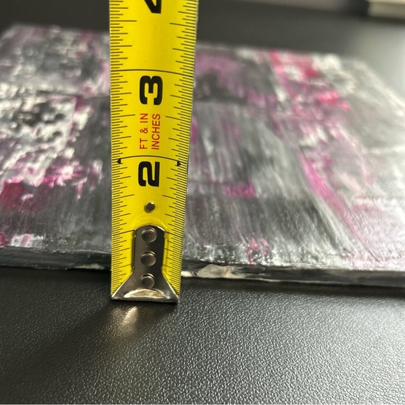 Original Abstract Painting On Reclaimed Wood 12” X 12 “ X‎ 1” Getting Through It - Picture 10 of 16